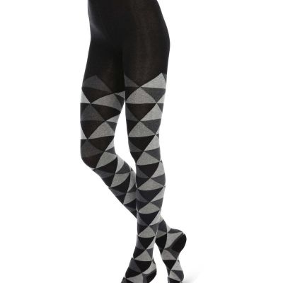 Triangular Cotton Blend Sweater Tights